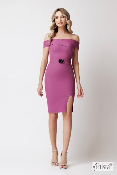 Artista Κομψό μίντι φόρεμα με ανοιχτούς ώμους