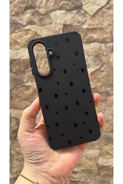 Vip Case Samsung Galaxy A26 Uyumlu Mini Siyah Yıldız Desenli Silikon Darbe Em...