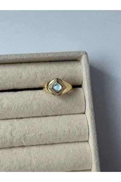 BERFACCESSORIES Blue Stone Gold Sparrow Ring
