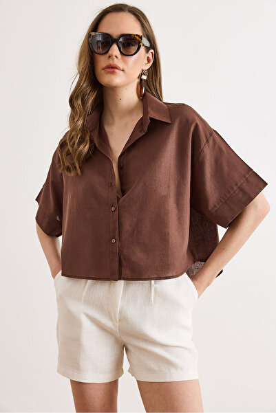 Olalook Πουκάμισο - Καφέ - Casual