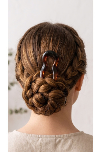 iky aksesuar Κούμπωμα με σχέδιο λεοπάρ και κόκκαλο 13 εκ.