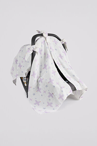 Merca Minca Lilac Bird Stroller Cover