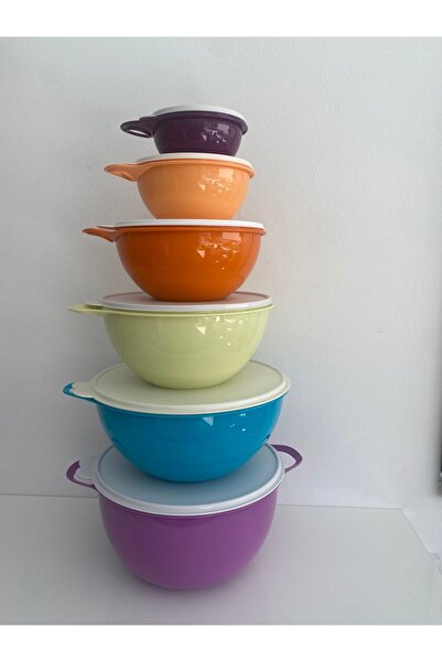 Tupperware Miksim set 6 parca 10lt,7.5lt,4.5lt,3lt,1.4lt,600ml