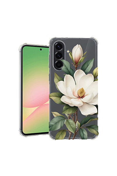 bestcase Αντικραδασμική Θήκη για Samsung Galaxy A55, Φλοράλ - Λευκή Μανόλια, ...