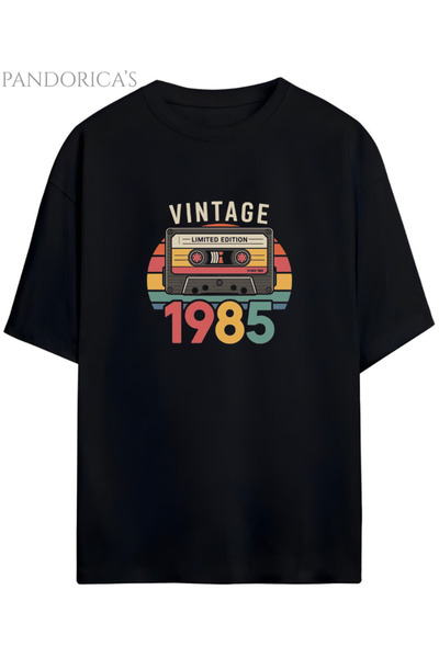 Grafftee Clothing Tricou unisex din bumbac din seria Pandorica's Vintage 1985...