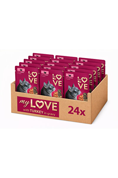 LOVE My Hrana Umeda Pisici Adulte Curcan în Sos Plic 85gr 24/bax