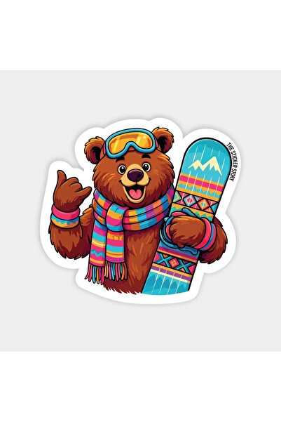 The Sticker Story. Skier Bear Sticker