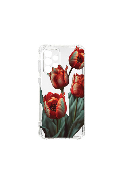 bestcase Αντικραδασμική Θήκη για Samsung Galaxy A52, Φλοράλ - Κόκκινη Τουλίπα...