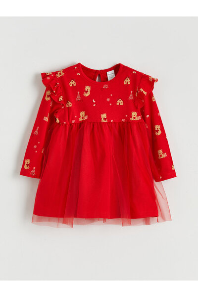 LC Waikiki Rochie tutu cu guler rotund pentru fetițe