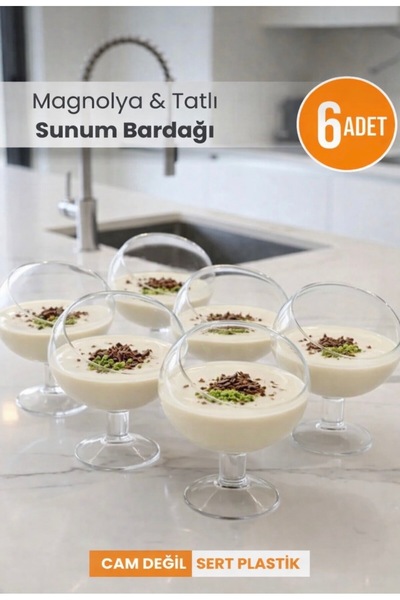 Nishi 6’lı Ayaklı Mika Magnolia Tatlı Sunum Kasesi | Magnolya Kase