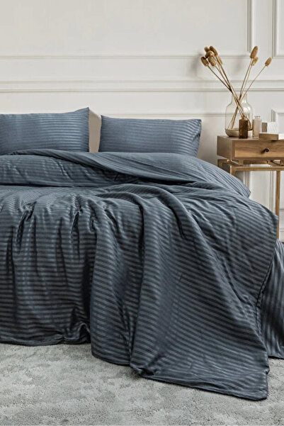 moon secret tekstil Satin Duvet Cover Set Double Size Elastic Fitted Sheet