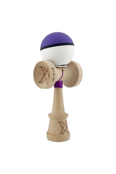 Cyrax Kendama X Original, Sfoară 62/65 cm S Bicolor Mov/Alb