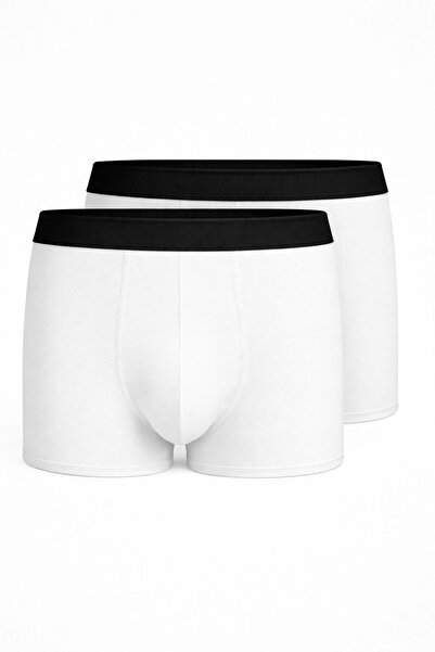 Dagi Modal-Pamuk 2'li Beyaz Boxer