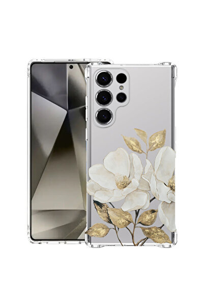 bestcase Αντικραδασμική Θήκη για Samsung Galaxy S22 Ultra, Φλοράλ - Χρυσή Καμ...