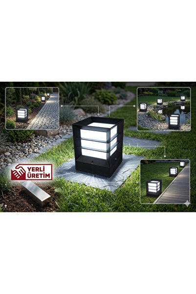 EMİRHANNALBUR Cata CT-7023 Milan Dış Mekan Bahçe Armatürü Dekoratif Duvar Apl...