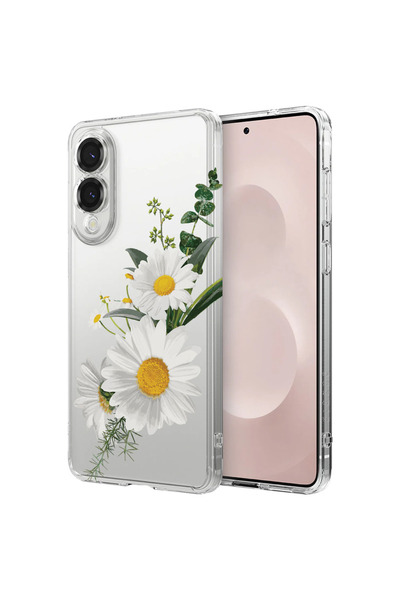 bestcase Противоударен калъф за Samsung Galaxy S25 Edge, Флорален - Минималис...