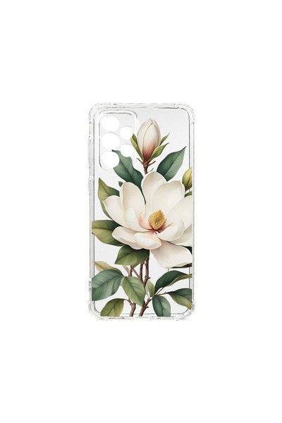 bestcase Αντικραδασμική Θήκη για Samsung Galaxy A52, Φλοράλ - Λευκή Μανόλια, ...