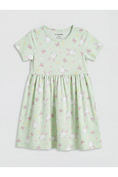 LC Waikiki Rochie de fete imprimată cu guler rotund