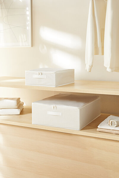 Homewave Σετ 2 τεμαχίων Home Wave Γκρι Ποτικάρε Υποστηριζόμενα Κουτιά Αποθήκε...