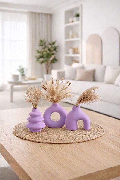 rufhomedesign Vază în stil scandinav, minimalistă, boemă, 3 bucăți (11 cm), a...
