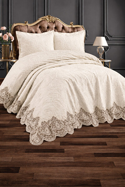 Hig Store Σετ κουβερλί διπλού μεγέθους Charlotte French Guipure με διακοσμητι...