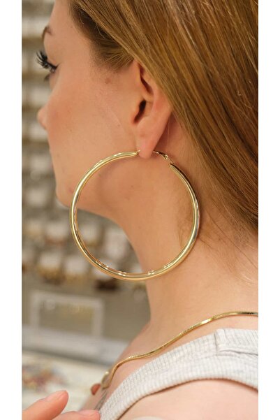 Jerie Curved Large Size Hoop Earrings