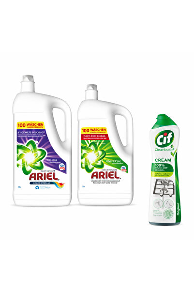 Cif Cleanboost Κρέμα + Πακέτο 2x Υγρό Απορρυπαντικό (για Χρώματα + Γενικής Χρ...