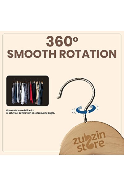 Generic Wooden Hangers 10 Pack – Premium Natural Wood Coat Hangers