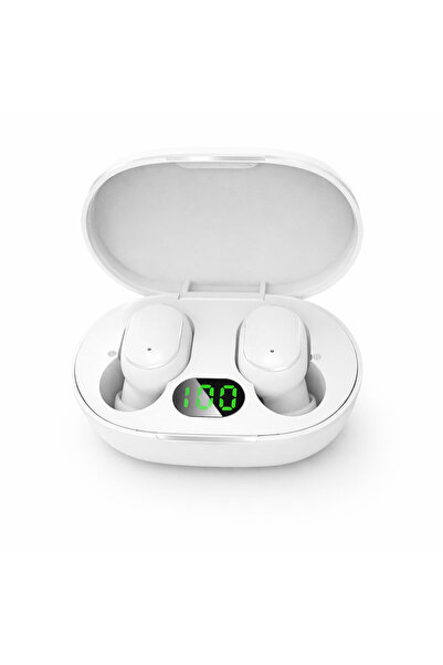 OEM Casti wireless E6S Λευκό, Bluetooth 5.0, εμβέλεια 10μ, χρόνος φόρτισης 1 ...