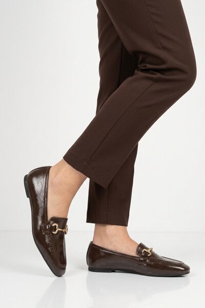 AYAKMOD Καφέ λουστρίνι Γυναικεία ελαφριά casual παπούτσια K-311 Z