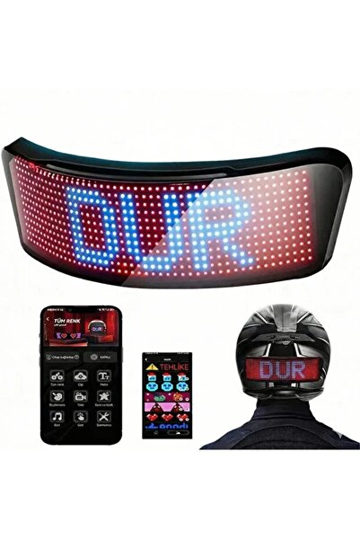 pukotech Akıllı Bluetooth Motorsiklet Kask LED Paneli - Uygulama Kontrollü Si...