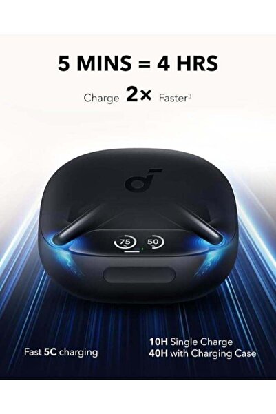 Generic Anker Soundcore Liberty 4 Pro ANC Wireless Earbuds, Bluetooth, Hi-Res Audio, Fast Charging, Black