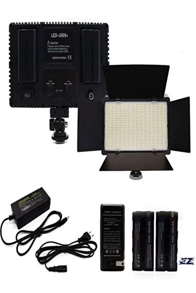 Shopi ضوء تصوير LED احترافي قابل لإعادة الشحن بقوة 600 واط - درجة حرارة لون ق...