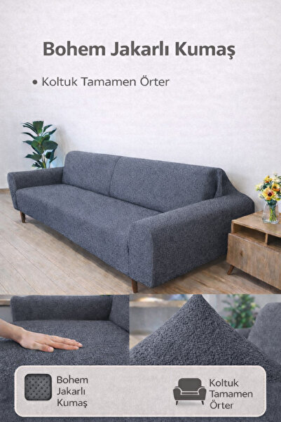 Faiend غطاء أريكة جاكار بنمط بوهيمي لـ 3 أشخاص |   غطاء مقعد مرن | غطاء سرير ...