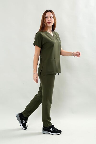 Scrubssy Premium Comfort Women's Khaki Scrubs Surgical Set