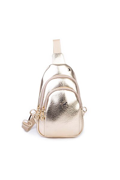 Nas Bag Kadın Crossbody Bag Bel ve Body Bag Altın Victoria
