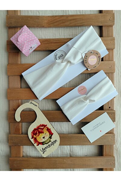 ANNE VE KIZ BEBEK PAMUKLU ESNEK BANDANA KOMBIN 2Lİ SET