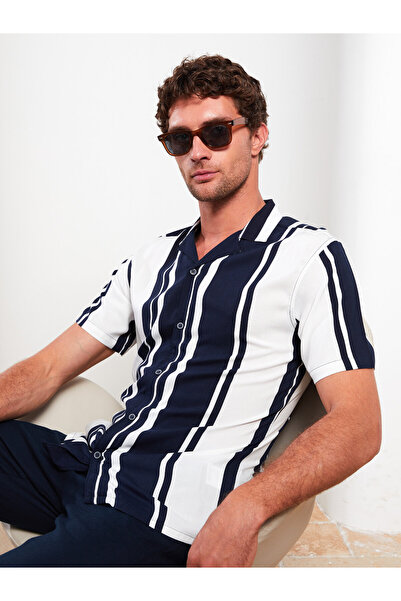 LC Waikiki Slim Fit Short Sleeve Striped Men's Shirt