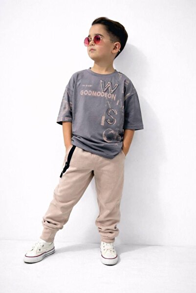 Bisahane Boy's T-Shirt Tracksuit Set