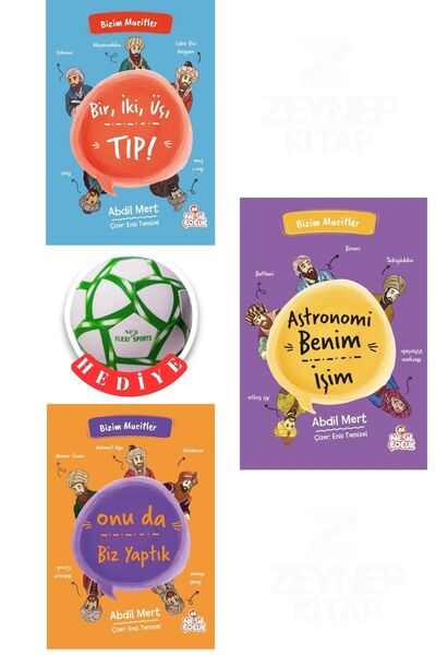 Nesil Çocuk Yayınları Bizim Mucitler-Bir,İki,Üç,Tıp!-3 Kitap Set-Futbol Topu ...