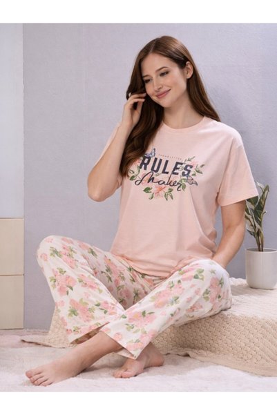 Victor and Jane Women's Graphic Short Sleeve Pyjama Set