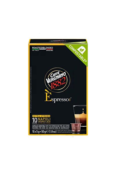 VERGNANO Nespresso Napoli – 10 Κάψουλες Καφέ, Συμβατές με Μηχανές Nespresso