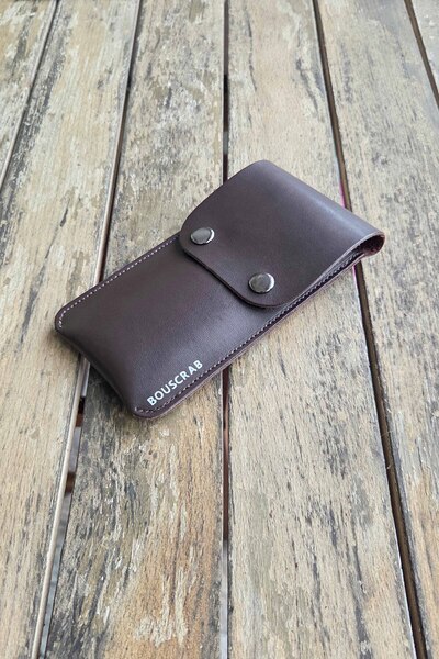 bouscrab Δερμάτινη θήκη στυλό από PU vegan δέρμα Πρακτική Κομψή Συμπαγής