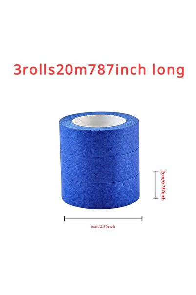 Choice1 2cmX20m-3Rolls 3 - Roll Set of Multi - Surface Paint Tape: 20m/Roll, ...
