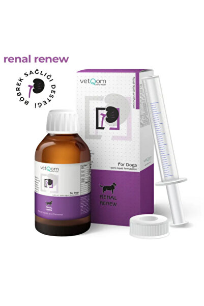 VET Vetqom Köpek Renal Renew Bobrek Koruyucu ve Toksin Temizleyici Likit 120 ml
