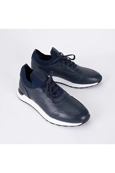 Trust Shoes D546T Erkek Sneaker Spor Ayakkabı, Hakiki Deri & Knit Üst, EVA Ta...