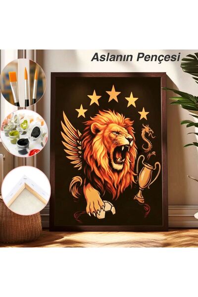TT ART Sayılarla Boyama 40x50 Cm Tuval Seti Fırça Boya Dahil Çıtaya Gerili - ...