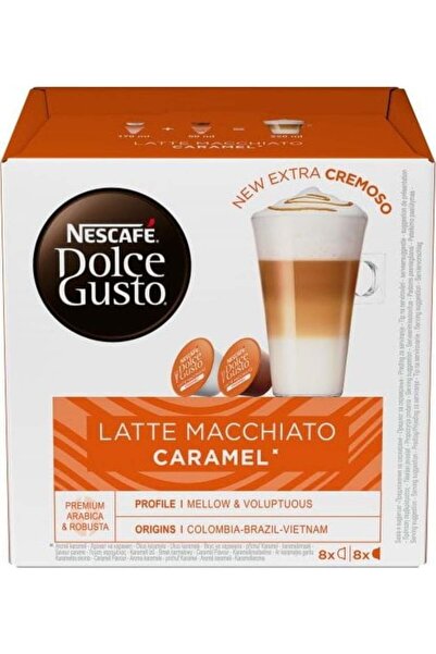 Nescafe Κάψουλες Λάτε Μακιάτο Καραμέλας – Συμβατές με Dolce Gusto, 16 κάψουλες