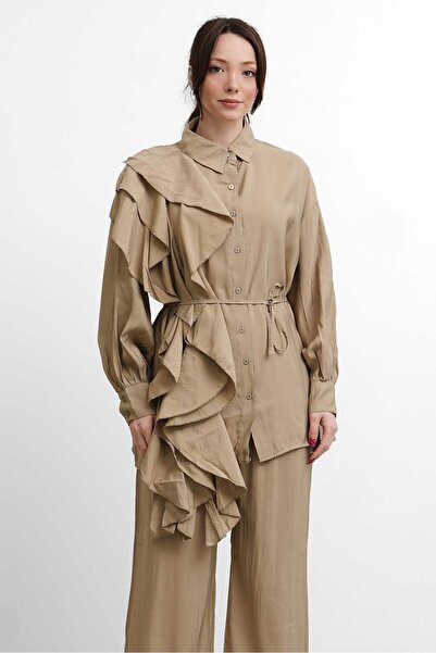 salisburys Σετ παντελόνι και πουκάμισο με βολάν στο πλάι για γυναίκες Molly N...