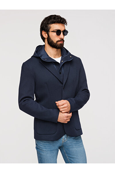 OMBRE Pánské Sako Pánská Bunda M167 Námořnická modrá